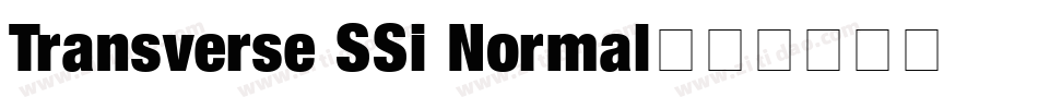 Transverse SSi Normal字体转换